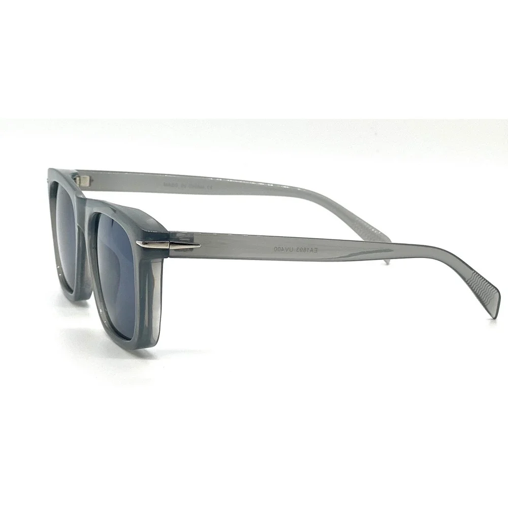 Square Sunglasses Smoke Gray Frame Dark Lens Fashion Stylish Eyewear Aviator New